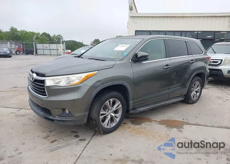 2014 Toyota Highlander Le Plus V6 z USA, uszkodzony, nr VIN 5TDZKRFH1ES019454
